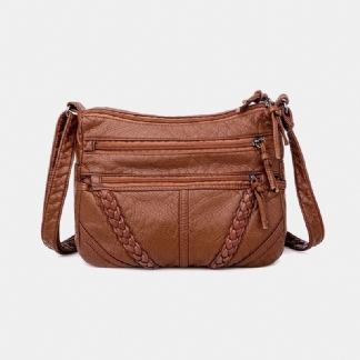 Damska Torba Na Ramię Z Wieloma Kieszeniami W Średnim Wieku W Stylu Vintage Torba Crossbody