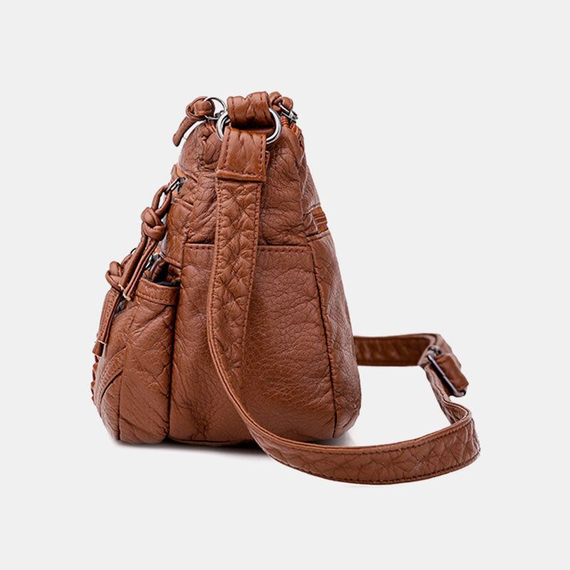 Damska Torba Na Ramię Z Wieloma Kieszeniami W Średnim Wieku W Stylu Vintage Torba Crossbody