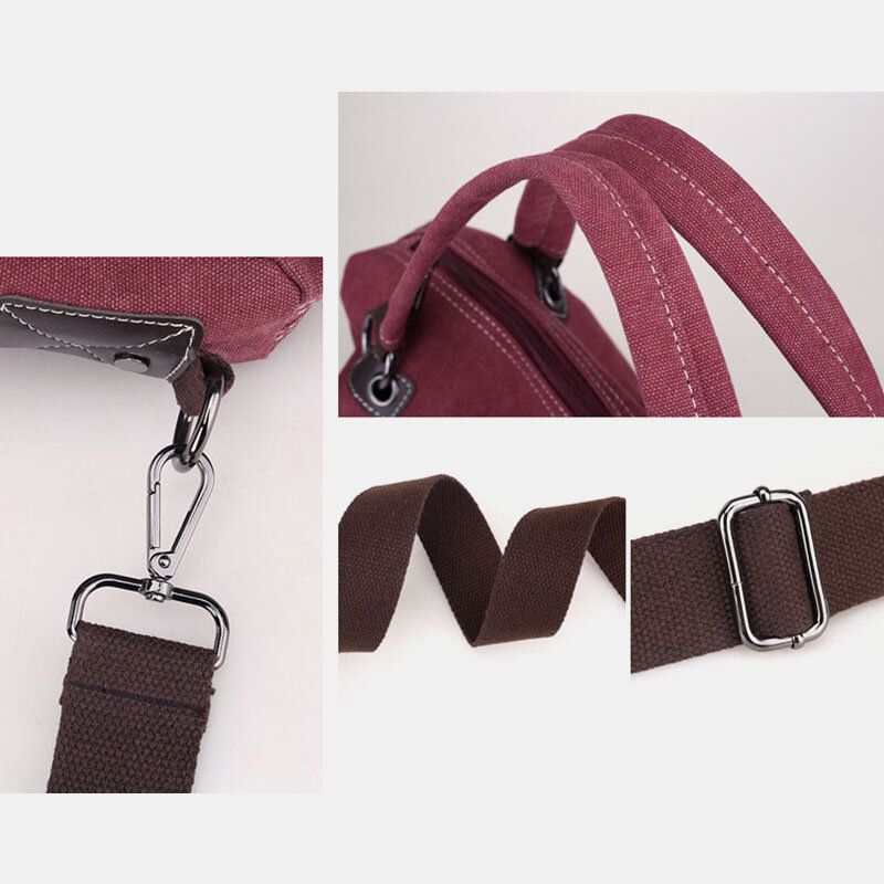 Damska Torebka Na Co Dzień Z Płótna Multi-carry Torba Crossbody