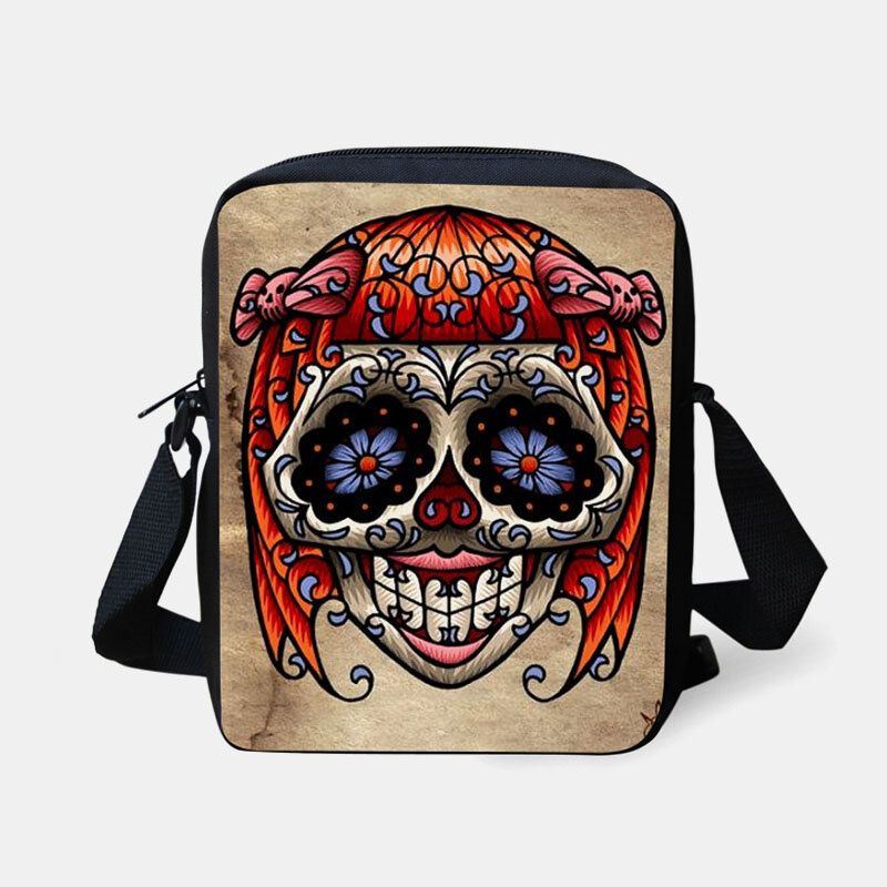 Dzieci W Stylu Halloween Ubrana Śliczna CZaszka Wzór Torba Crossbody Do Przenoszenia Cukierków Cukierkowych