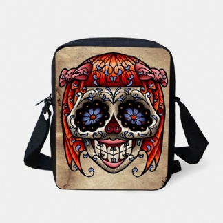 Dzieci W Stylu Halloween Ubrana Śliczna CZaszka Wzór Torba Crossbody Do Przenoszenia Cukierków Cukierkowych