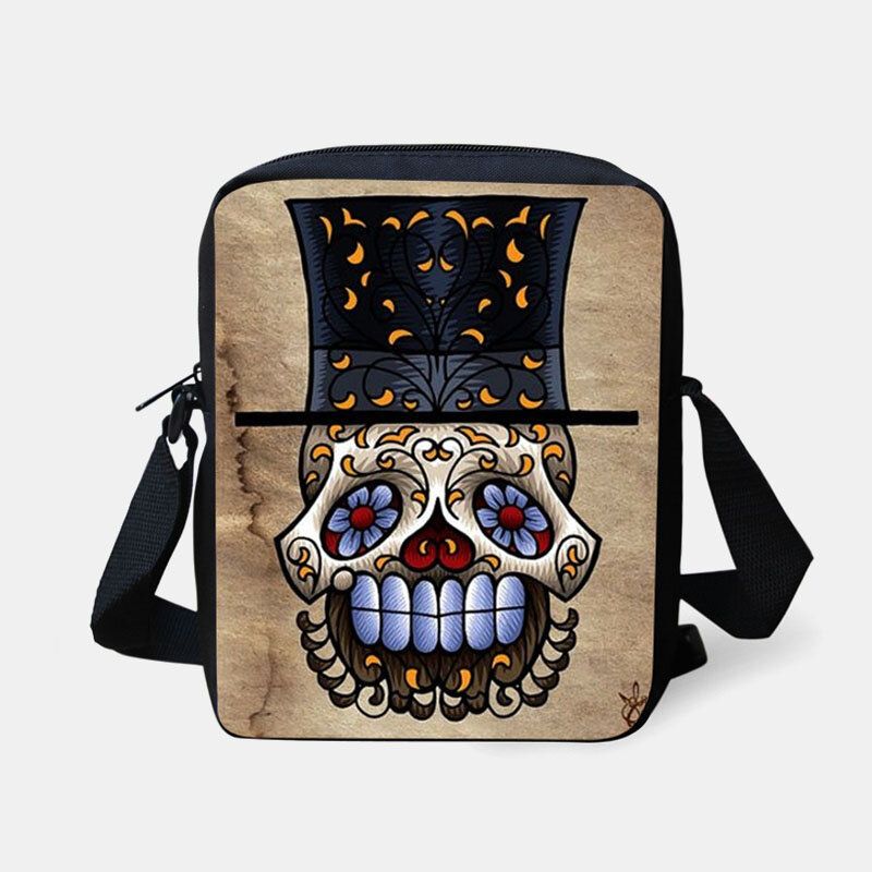 Dzieci W Stylu Halloween Ubrana Śliczna CZaszka Wzór Torba Crossbody Do Przenoszenia Cukierków Cukierkowych