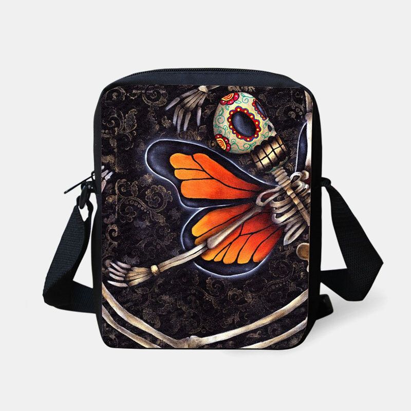 Dzieci W Stylu Halloween Ubrana Śliczna CZaszka Wzór Torba Crossbody Do Przenoszenia Cukierków Cukierkowych