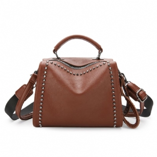 Joseko Damskie Faux Leather Nity Solid Color Lady Torba Na Ramię Crossbody Tote Torebka