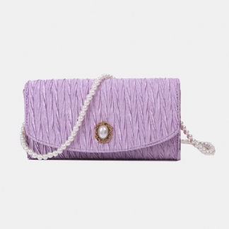 Kobiet Poliester Pearl Solidna Torba Na Ramię Torba Crossbody