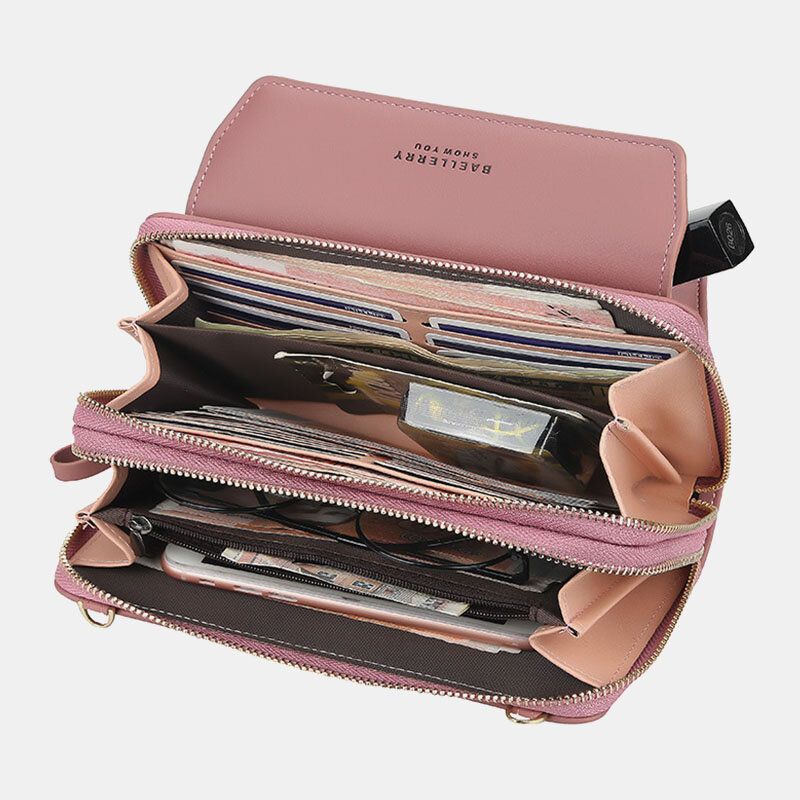 Kobiety 12 Miejsc Na Karty Torba Na Telefon O Dużej Pojemności Torba Crossbody