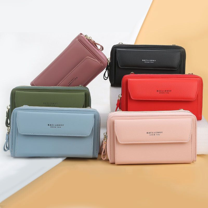 Kobiety 12 Miejsc Na Karty Torba Na Telefon O Dużej Pojemności Torba Crossbody