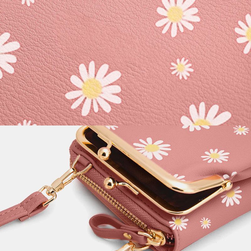 Kobiety 13 Miejsc Na Karty Torba Na Telefon Daisy Crossbody Torba Na Ramię