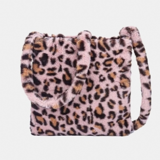 Kobiety CZuły Miękki Wzór Leopard Śliczna Dorywcza Torba Na Ramię Osobowości Torba Crossbody