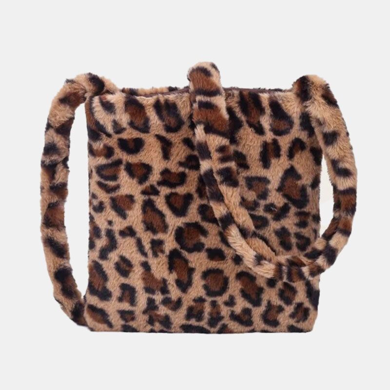 Kobiety CZuły Miękki Wzór Leopard Śliczna Dorywcza Torba Na Ramię Osobowości Torba Crossbody