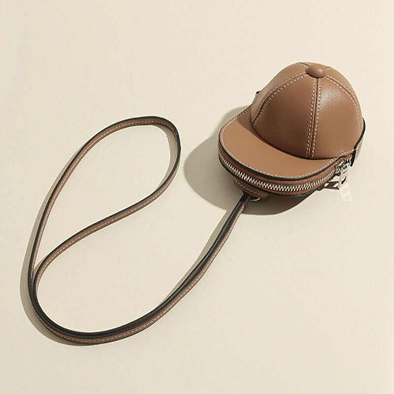 Kobiety Faux Leather Baseball Kapelusz Shape Causl Kreatywna Torba Na Ramię Torba Crossbody