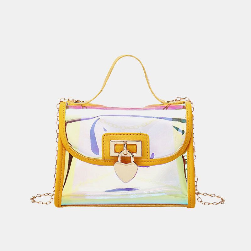 Kobiety Laser Chain Pvc Crossbody Torba Na Ramię Torebka