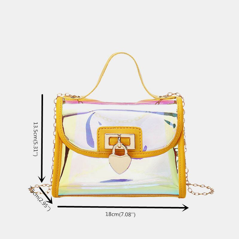 Kobiety Laser Chain Pvc Crossbody Torba Na Ramię Torebka