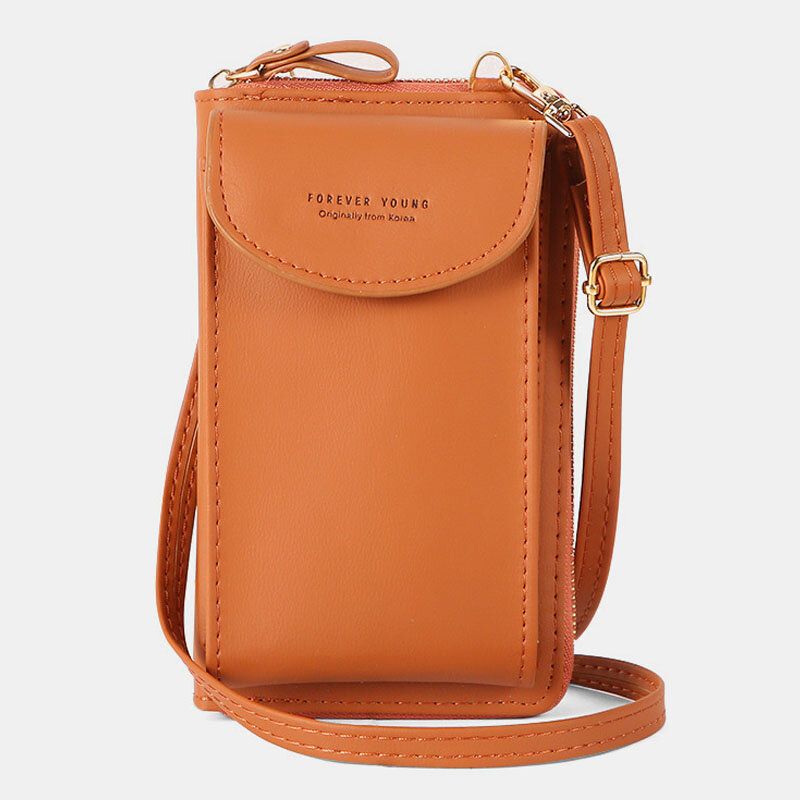 Kobiety Mini Dziki Długi Pu Skórzany Portfel Dorywczo 6.3 Cala Torba Na Telefon Torba Na Ramię Torba Crossbody