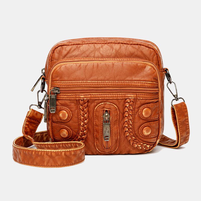 Kobiety Myte Pu Skóra Duża Pojemność Retro 6.3 Cala Torba Na Telefon Miękkie Torby Crossbody Torba Na Ramię