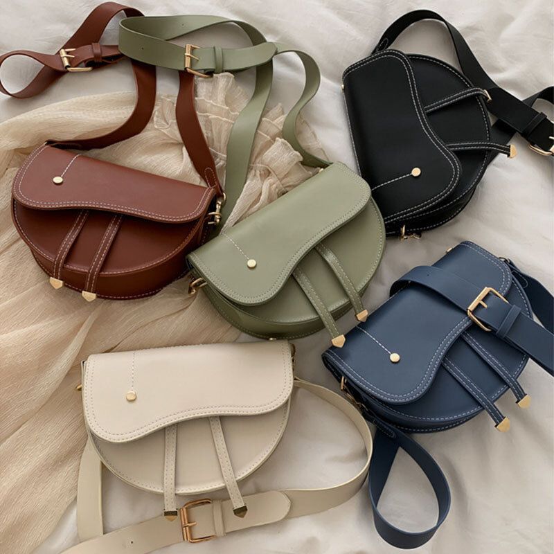 Kobiety Nieregularny Kształt Solidna Torba Na Ramię Casualc Saddle Bag