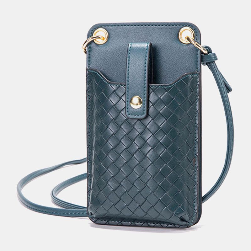 Kobiety Pu Leather Anti-theft Multi-card Slot Card Holder 6.5-calowa Torba Na Telefon Torba Crossbody Torba Na Ramię