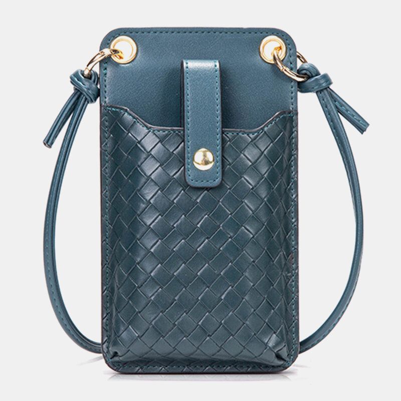 Kobiety Pu Leather Anti-theft Multi-card Slot Card Holder 6.5-calowa Torba Na Telefon Torba Crossbody Torba Na Ramię