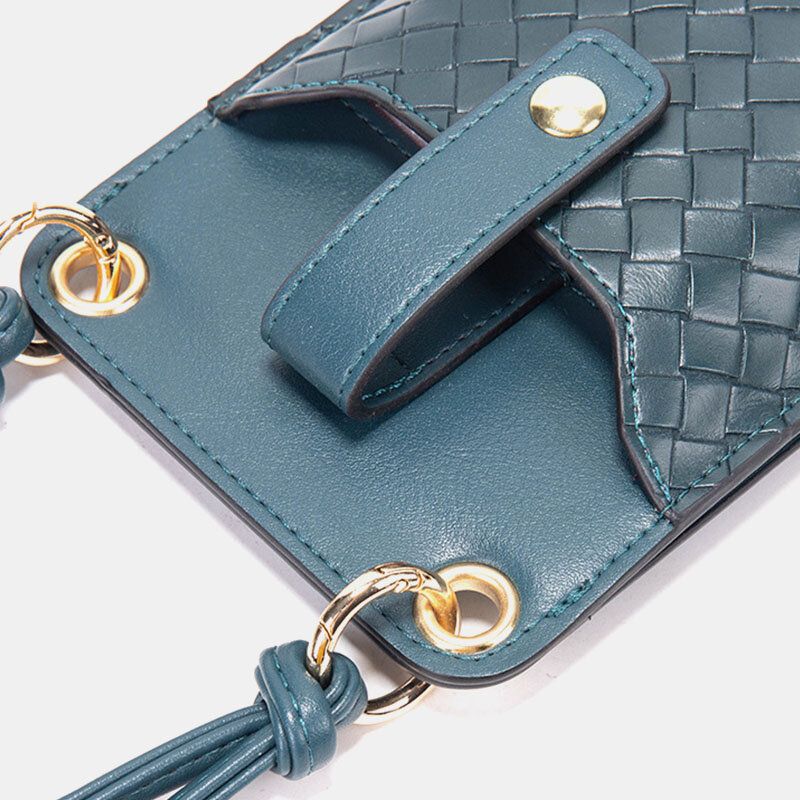 Kobiety Pu Leather Anti-theft Multi-card Slot Card Holder 6.5-calowa Torba Na Telefon Torba Crossbody Torba Na Ramię