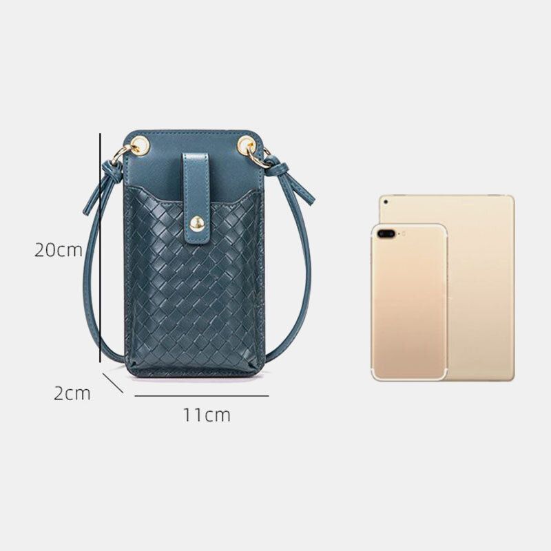 Kobiety Pu Leather Anti-theft Multi-card Slot Card Holder 6.5-calowa Torba Na Telefon Torba Crossbody Torba Na Ramię