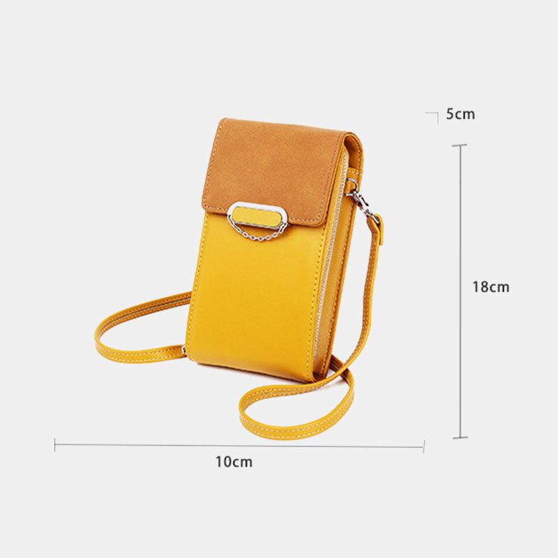 Kobiety Pu Leather Multi-carry Fashion Casual Phone Torby Cross Body Bag