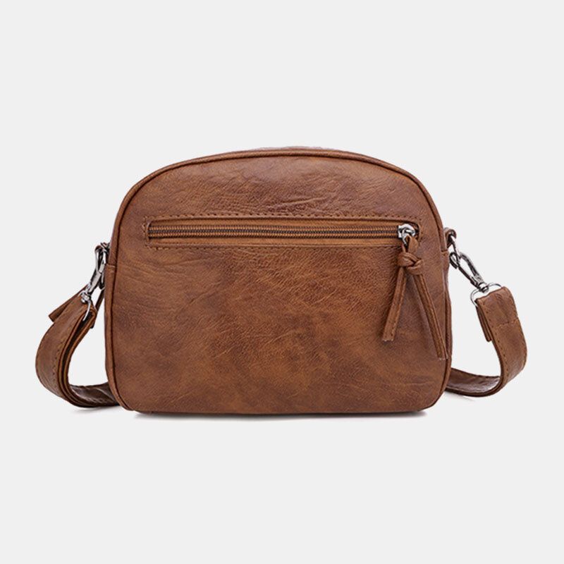 Kobiety Pu Leather Multi-pocket Moda Retro 6.3 Cala Torba Na Telefon Miękkie Torby Crossbody Torba Na Ramię