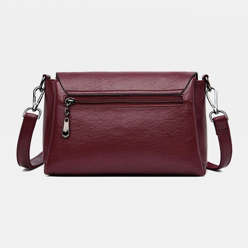 Kobiety Retro Faux Leather Wodoodporna Magnetyczna Torba Na Ramię 6.5-calowa Torba Na Telefon Torba Crossbody