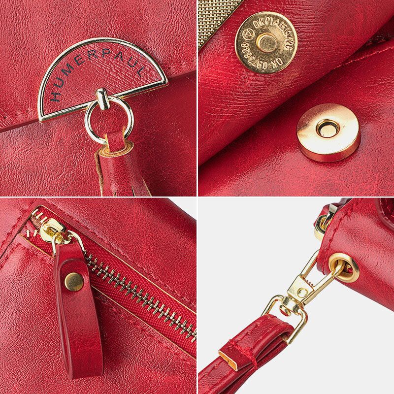 Kobiety Rfid Anti-theft Wielofunkcyjny Tassel Decor Crossbody Torba Z Wieloma Gniazdami Na Karty Portfel Kopertówka Torba Na Telefon