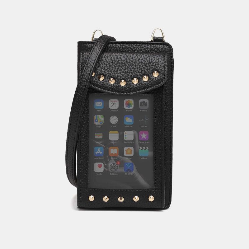 Kobiety Z Ekranem Dotykowym 6.3 Cala Uchwyt Na Telefon 10 Gniazdo Na Kartę Nit Crossbody Torby Portfel