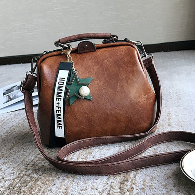 Kobiety Ze Sztucznej Skóry W Stylu Vintage O Dużej Pojemności Crossbody Torby Cabrio Strap Torebka W Stylu Retro