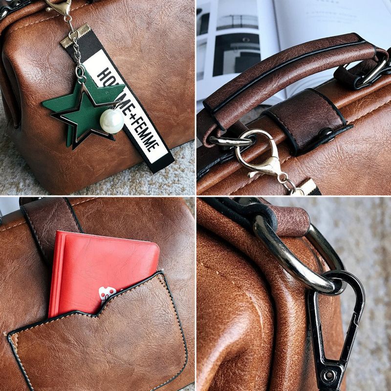 Kobiety Ze Sztucznej Skóry W Stylu Vintage O Dużej Pojemności Crossbody Torby Cabrio Strap Torebka W Stylu Retro