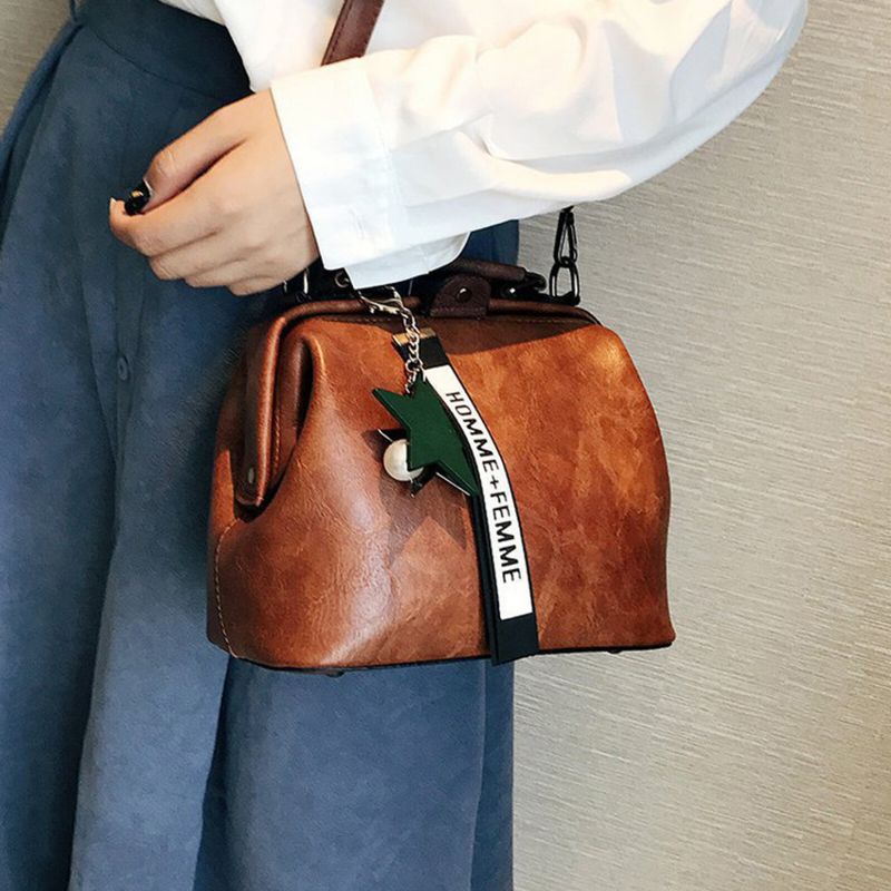 Kobiety Ze Sztucznej Skóry W Stylu Vintage O Dużej Pojemności Crossbody Torby Cabrio Strap Torebka W Stylu Retro