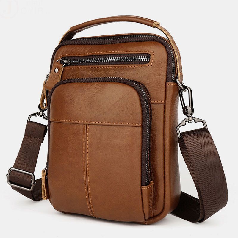 Mężczyźni Multi-pocket Retro 6.5 Cal Torba Na Telefon Saszetka Na Talię Tylna Kieszeń Przeciw Kradzieży Projekt Torby Crossbody Torba Na Pasek