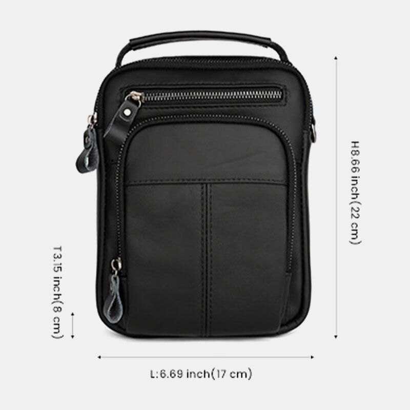 Mężczyźni Multi-pocket Retro 6.5 Cal Torba Na Telefon Saszetka Na Talię Tylna Kieszeń Przeciw Kradzieży Projekt Torby Crossbody Torba Na Pasek