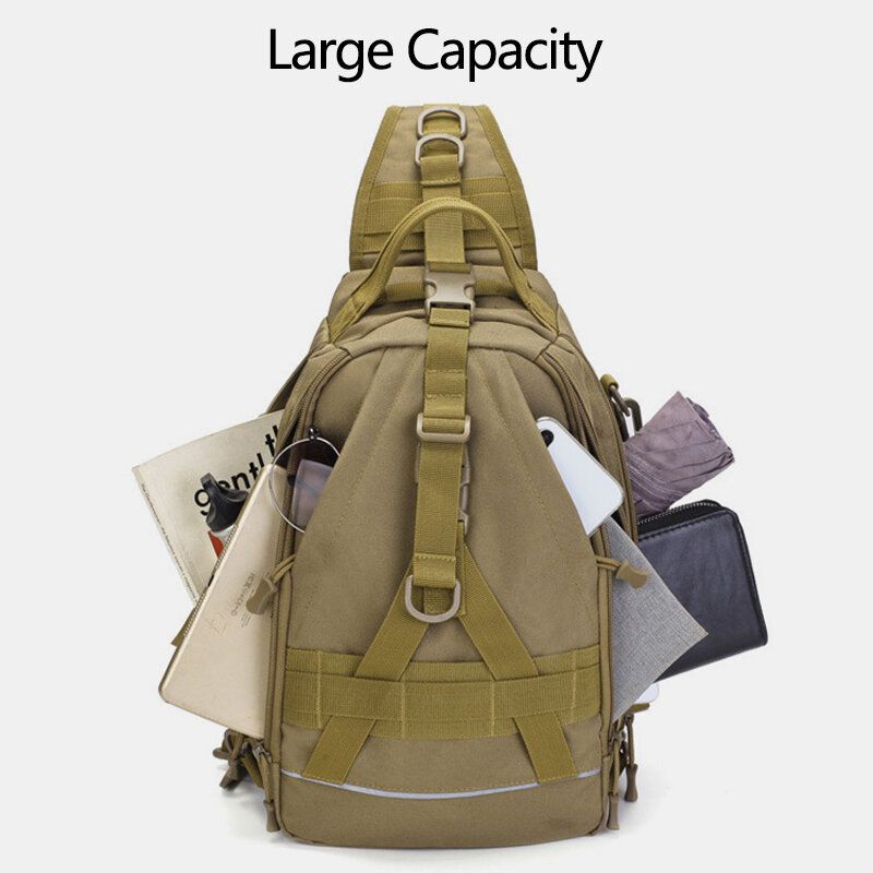 Mężczyźni Oxford Camo Wielofunkcyjna Wodoodporna Outdoor Sports Riding Tactical Torba Na Ramię Torba Crossbody Torba Na Klatkę Piersiową