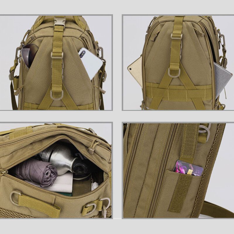 Mężczyźni Oxford Camo Wielofunkcyjna Wodoodporna Outdoor Sports Riding Tactical Torba Na Ramię Torba Crossbody Torba Na Klatkę Piersiową