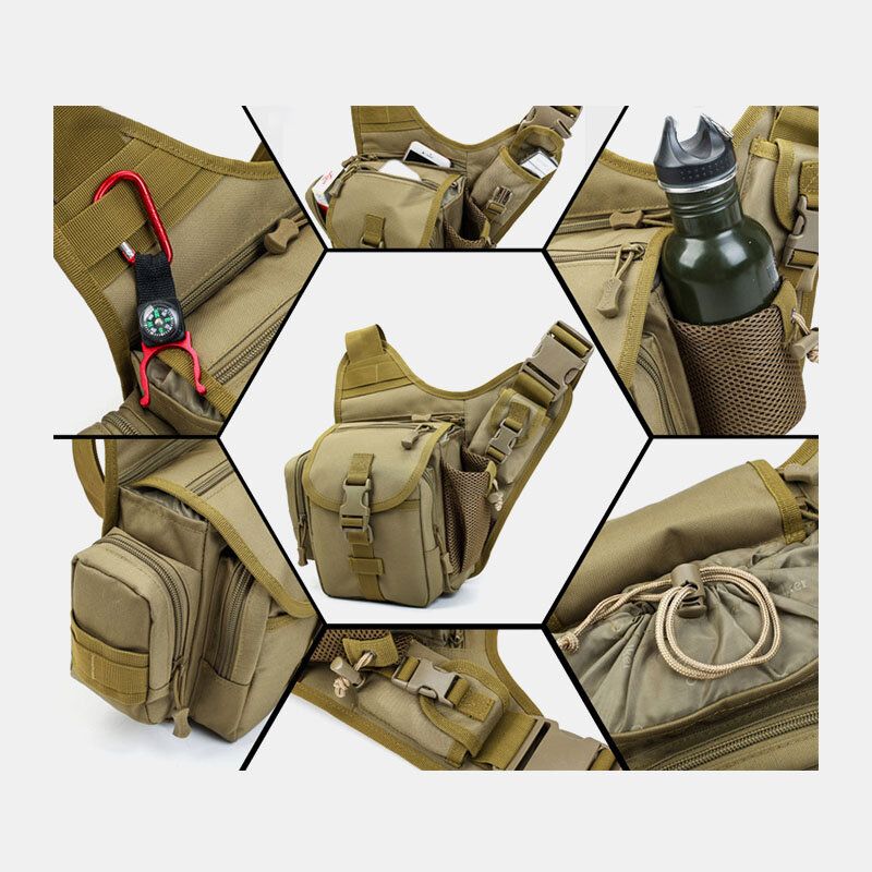 Mężczyźni Oxford Outdoor Riding Sports Camo Wodoodporna Torba Crossbody O Dużej Pojemności Torba Na Pas Torba Podsiodłowa