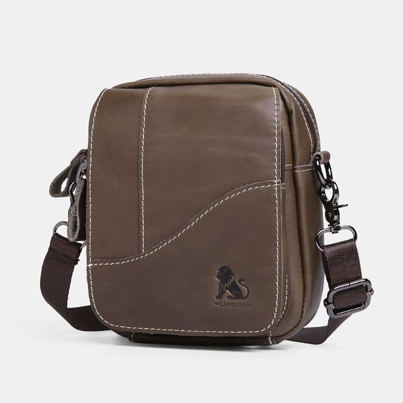 Mężczyźni Prawdziwa Skóra Odporna Na Zużycie Duża Pojemność Vintage Skóra Bydlęca Torby Crossbody Torba Na Ramię Pojedyncza Torba