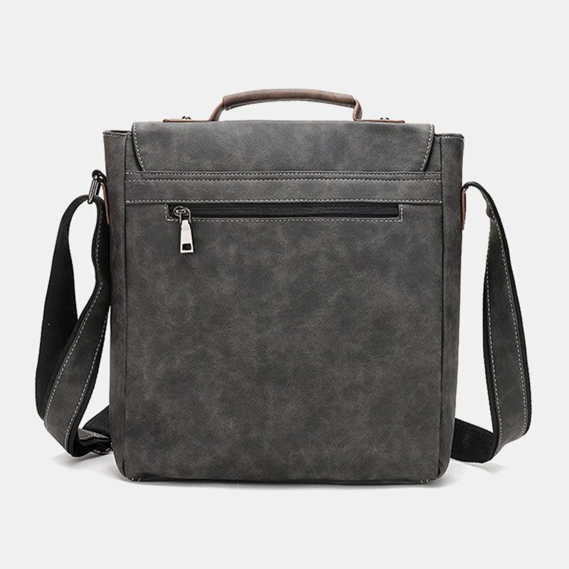 Mężczyźni Pu Skórzane Kieszenie Z Wieloma Kieszeniami Vintage Casual Wodoodporne Oddychające Torby Crossbody Torby Na Ramię