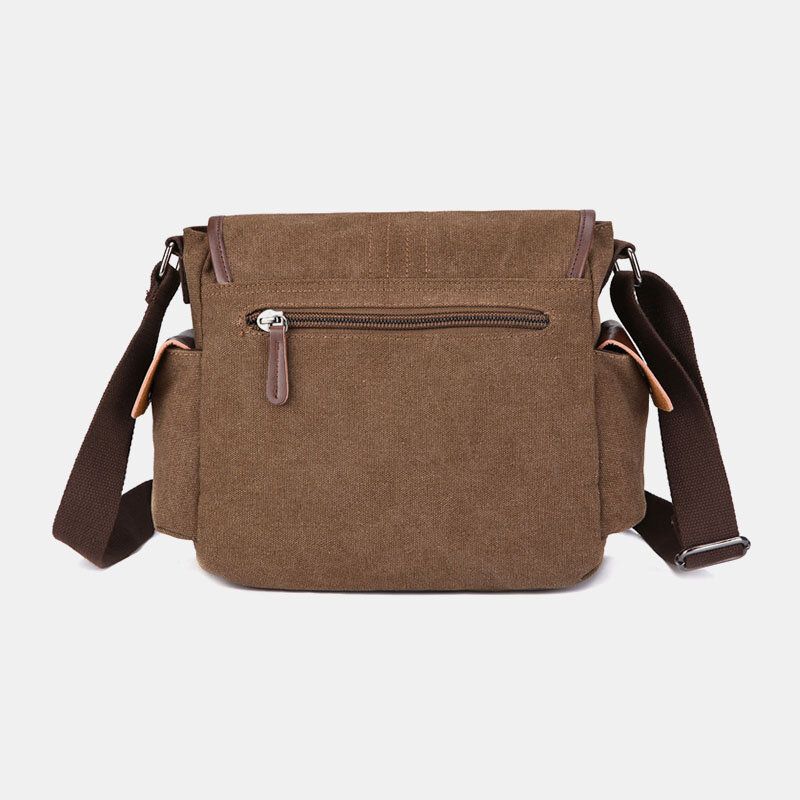 Męska Płótno O Dużej Pojemności Wodoodporna Torba Na Laptopa W Stylu Vintage Torba Na Ramię Torba Crossbody