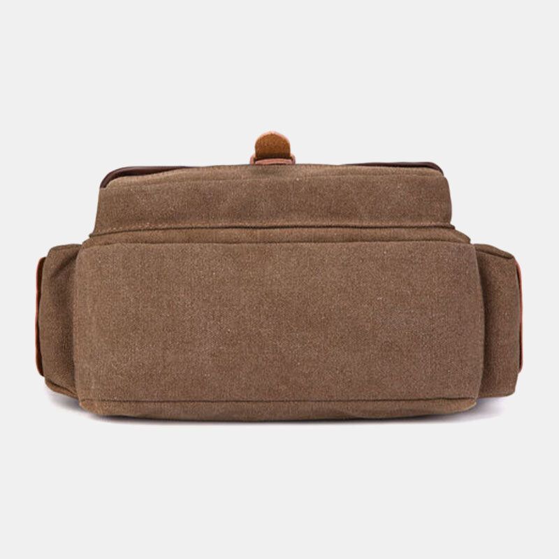 Męska Płótno O Dużej Pojemności Wodoodporna Torba Na Laptopa W Stylu Vintage Torba Na Ramię Torba Crossbody