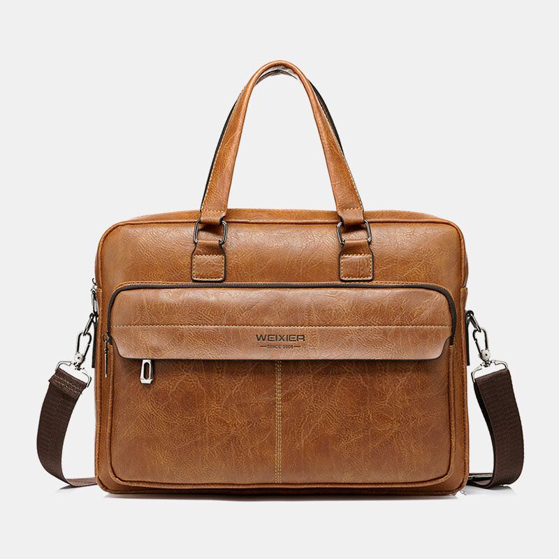 Męska Torba O Dużej Pojemności Vintage 13 Cal Torba Na Komputer Torba Crossbody Torby Na Ramię Torba Na Ramię