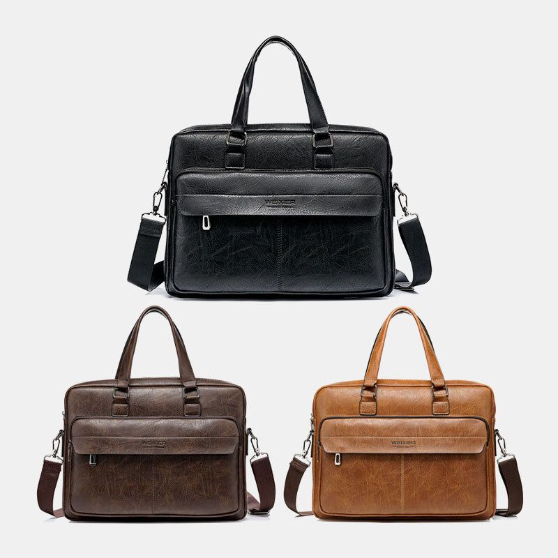 Męska Torba O Dużej Pojemności Vintage 13 Cal Torba Na Komputer Torba Crossbody Torby Na Ramię Torba Na Ramię