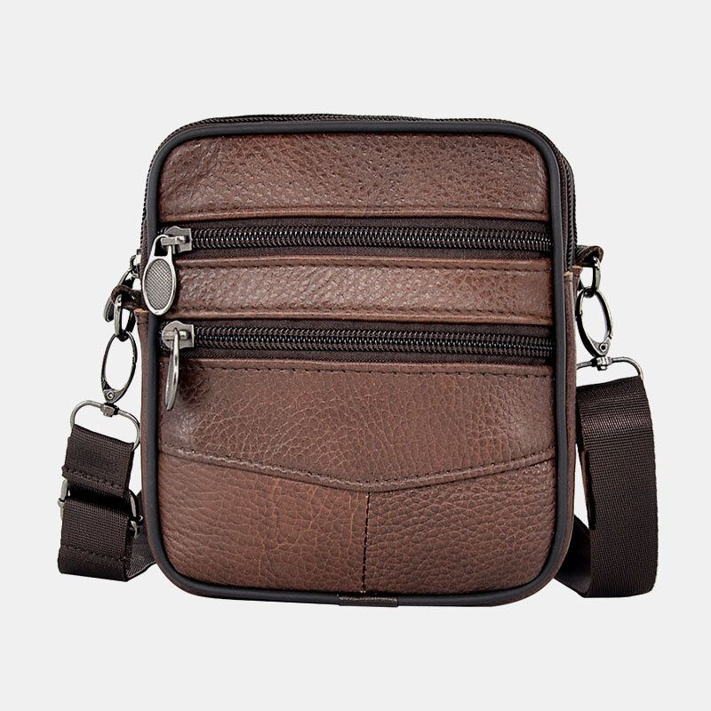 Męska Torba Z Prawdziwej Skóry O Dużej Pojemności Business Multi-carry Torba Crossbody