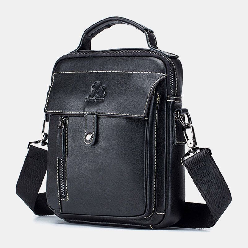 Męska Torba Z Prawdziwej Skóry Retro Business Mała Skórzana Torba Na Ramię Ze Skóry Bydlęcej Torba Crossbody