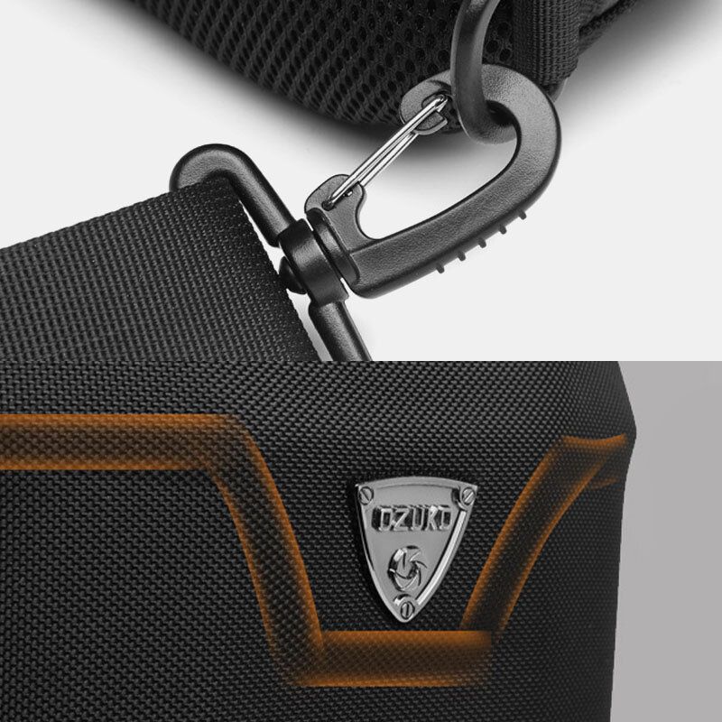 Męska Torba Z Wieloma Kieszeniami Do Ładowania Usb Anti-theft Wodoodporna Torba Na Zewnątrz Crossbody Torba Na Klatkę Piersiową Torba Na Ramię