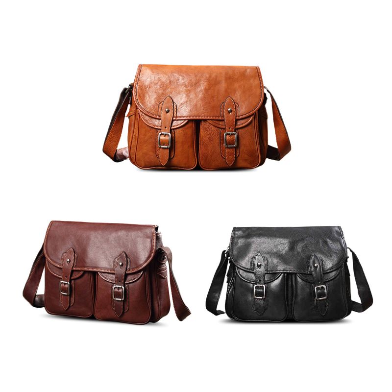 Męska Torba Ze Sztucznej Skóry W Stylu Vintage O Dużej Pojemności Crossbody Torby Retro Krótka Torba Na Laptopa