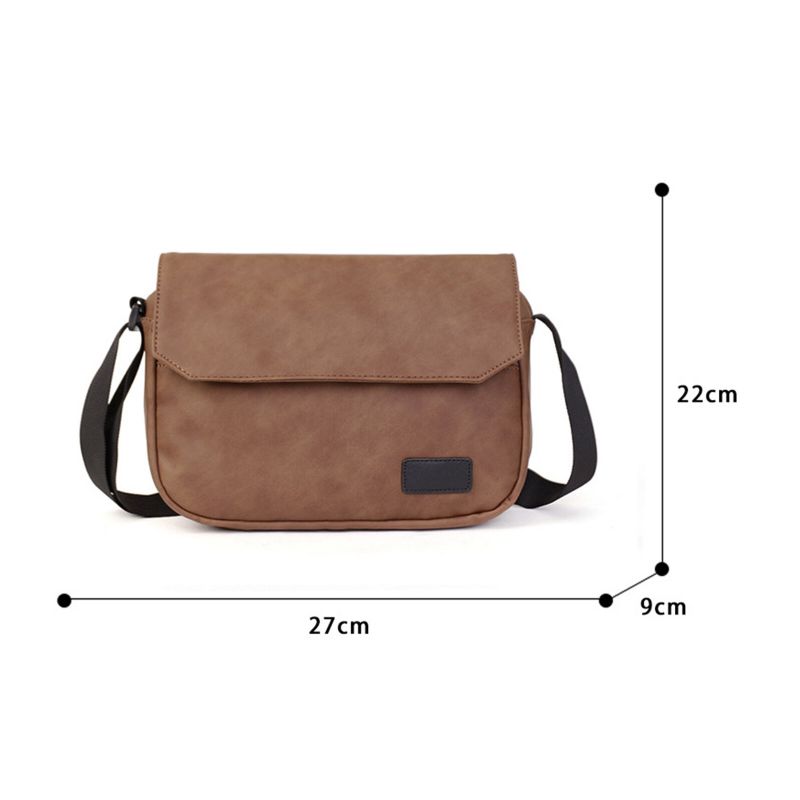 Męska Torba Ze Sztucznej Skóry W Stylu Vintage Wodoodporna Torba Crossbody Pokrowiec Na Telefon Komórkowy Torba Kurierska