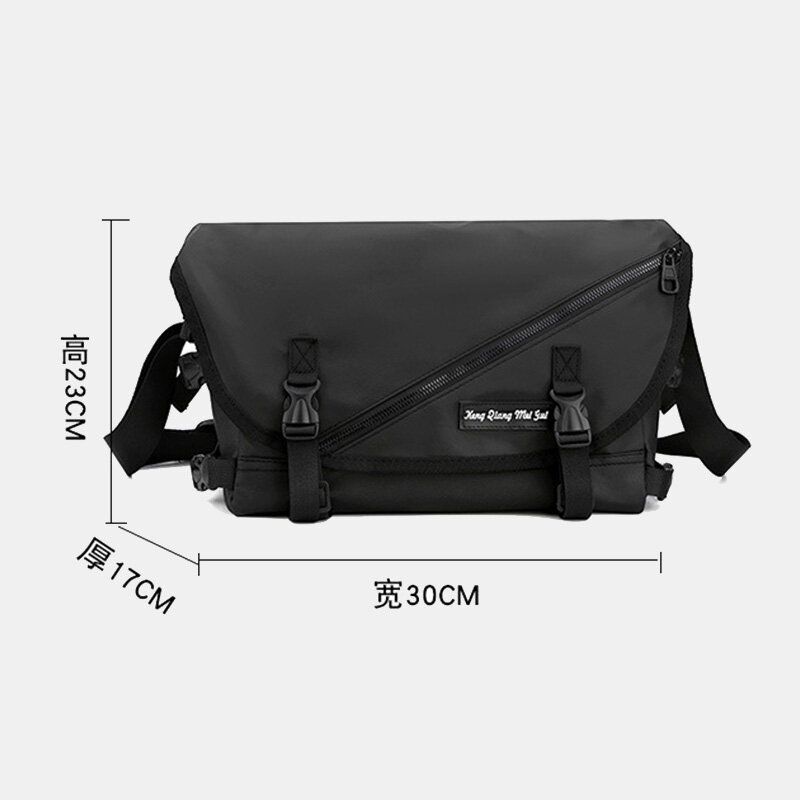 Unisex Duża Pojemność Powrót Anti-theft Pocket Crossbody Torby Minimalistyczna Klamra Nylon Torba Na Ramię