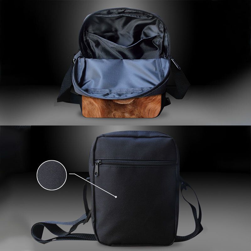 Unisex Dziecko Boże Narodzenie Śliczny Pies Kot Zwierząt-nadruk Mała Torba Crossbody Torebka